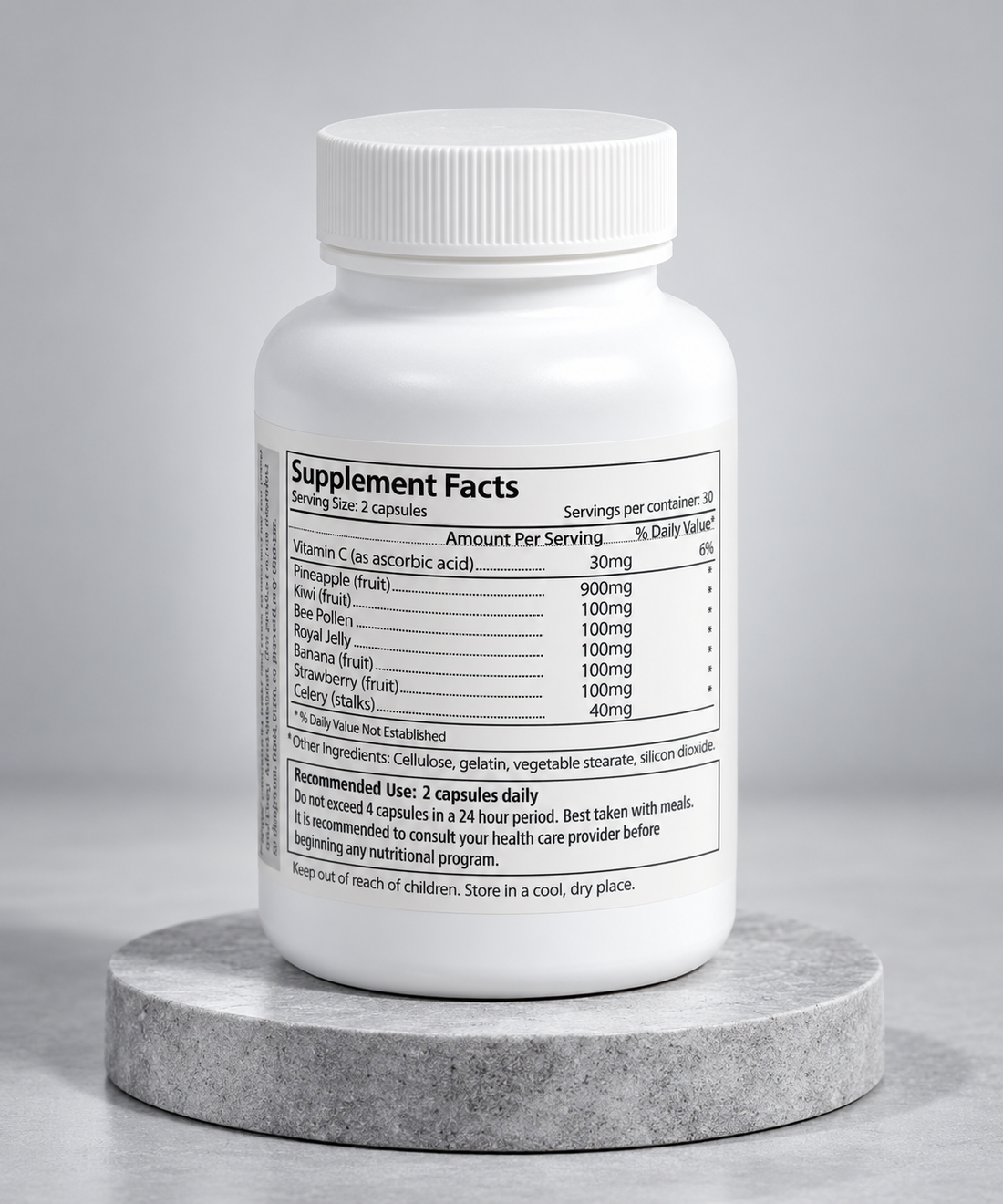 SemEnhance Semen Flavor Enhancer – Dietary Supplement with Vitamin C & Fruits (60 Capsules, 1480mg)